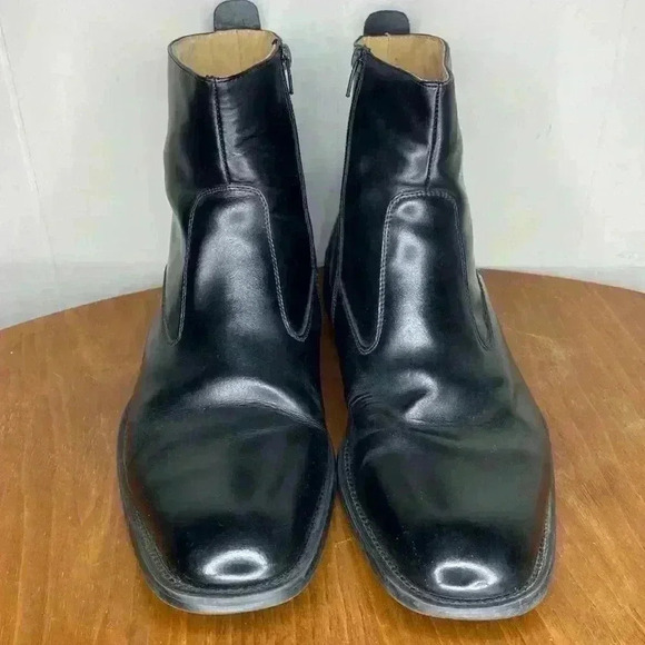 Giorgio Brutini Men's Ankle Boot Side Zip Size 13 Black Leather 660141 - Picture 2 of 10